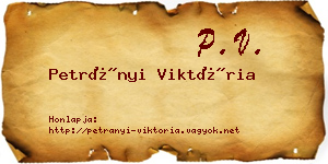Petrányi Viktória névjegykártya