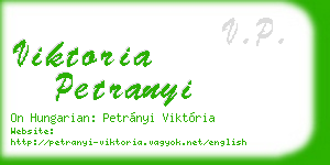 viktoria petranyi business card
