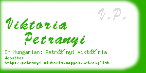 viktoria petranyi business card